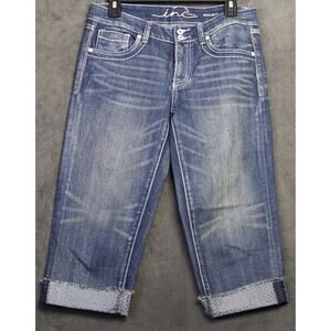 INC Denim Capri Regular Fit Womens Jeans Designer Blue Sz. 6 Ladies Casual Pants